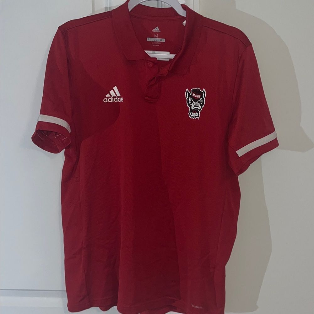 Adidas NC State Wolfpack Football Baseball team golf Polo shirt M Climacool